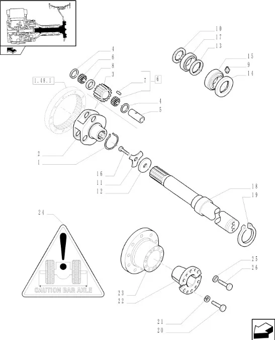47126431 - Ступица диска колесн. моста задн. TMT7/MXMPm.