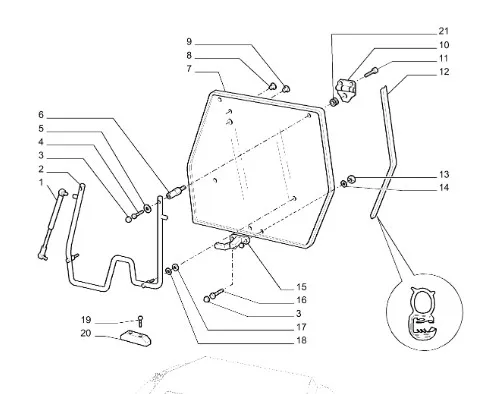 5089562 - Стекло кабины